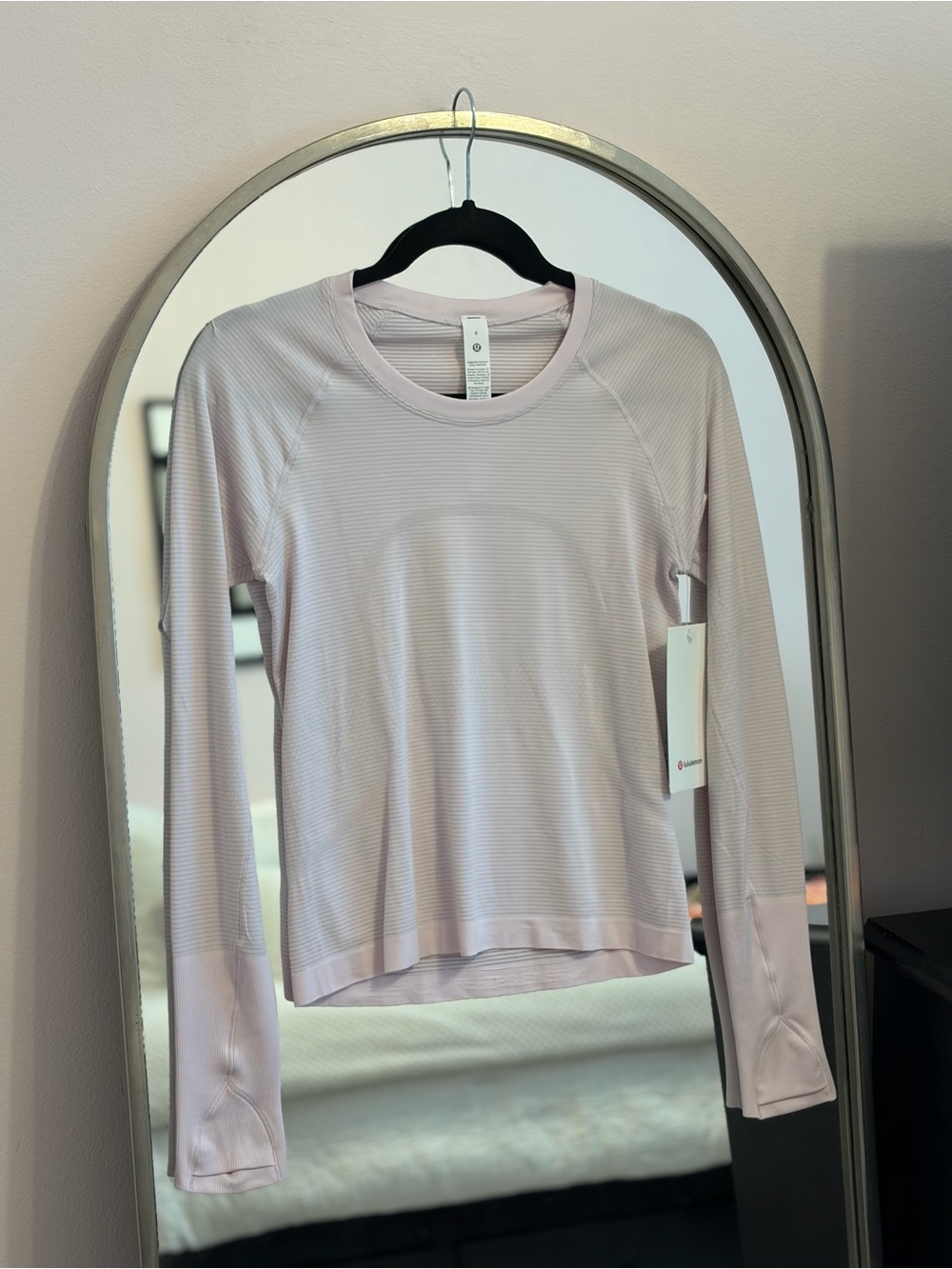 lululemon athletica Pale Pink Long-Sleeve Performance Tee